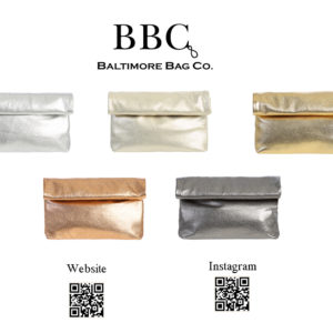 BBC Soft Leather Paper Bag Clutch or Lunch Bag Clutch