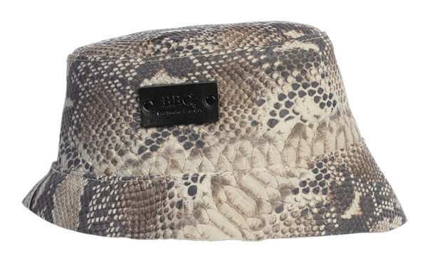 Snake Print Leather Bucket Ha