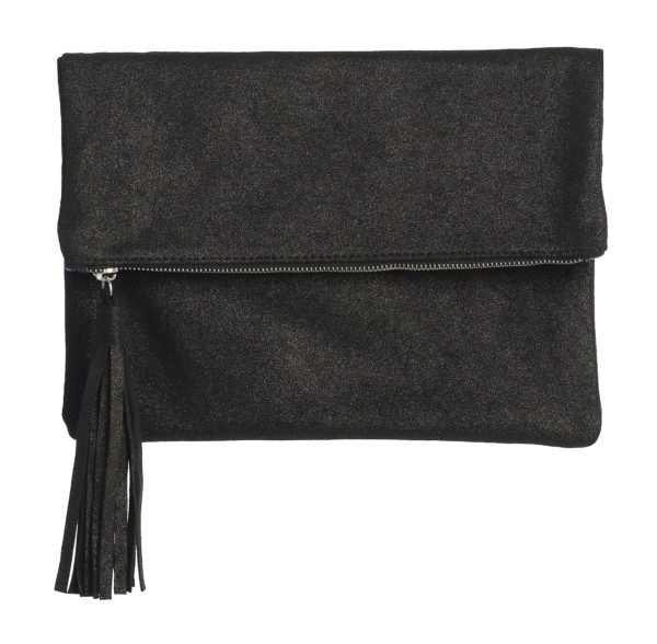 BBC Foldover Tassel Clutch