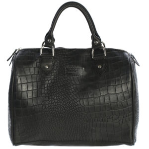 Genuine Leather Speedy Croc Tote Bag