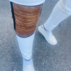 Genuine Leather Knee Support and Brace
